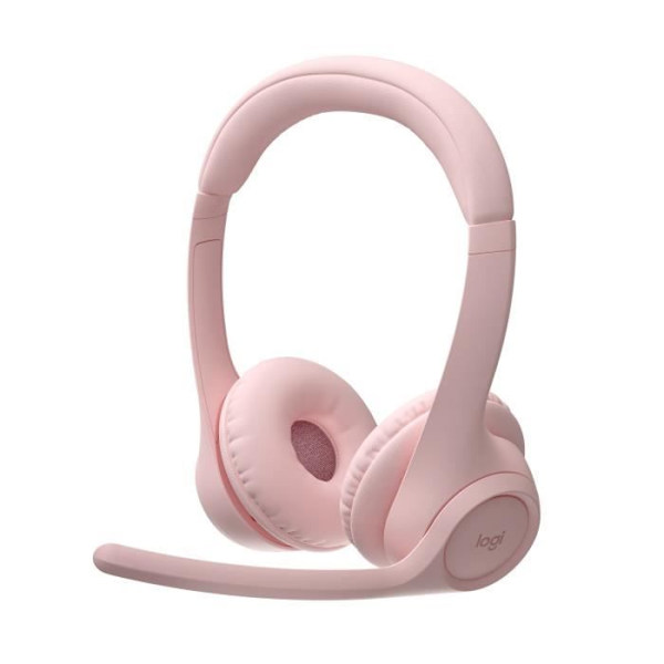 Headset - Trådløs - Logitech - Zone 300 - Bluetooth - Støjreducerende - Lyserød