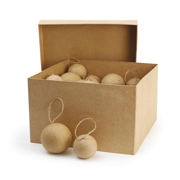 Julkula - Kreativ frö - Brun - 40 stycken - Dekorativa - Att hänga upp Beige