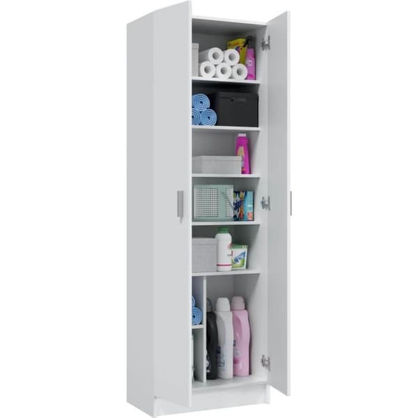 Skoopbevaringsskab - entre møbel - 2 døre med hylder - L59 x P37 x H180 cm - Basic