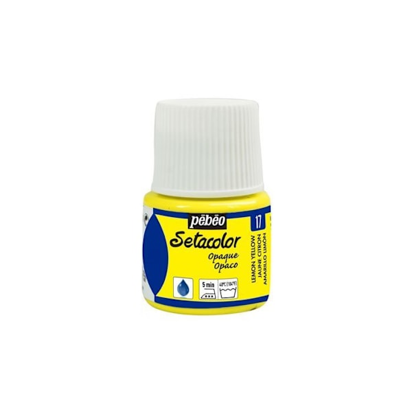 Kangasmaali - PéBéo - Setacolor läpinäkymätön - Sitruunankeltainen - 45 ml - Pesunkestävä Gul citron