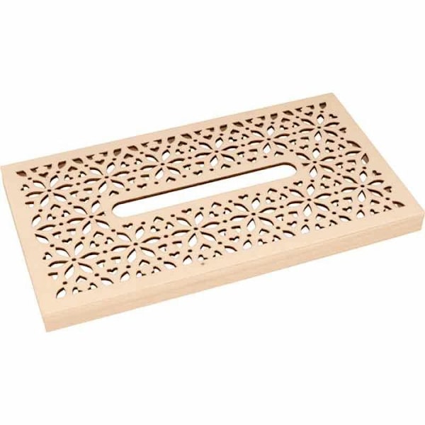 Pehmopaperirasia kukkakannella - 25,5 x 14 x 8,5 cm Beige