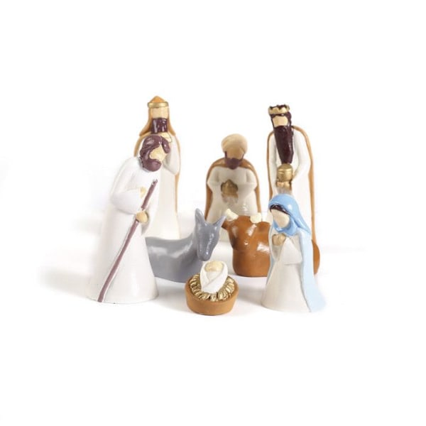 Latexform för gjutgods - Julkrubba - 2,5 till 6,5 cm - 8 st - KREATIVA FRÖN Flerfärgad