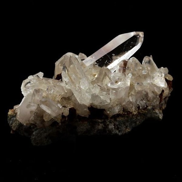 Sten og mineraler. Kvarts. 662,0 øre. Freney d'Oisans, Bourg d'Oisans, Frankrig..