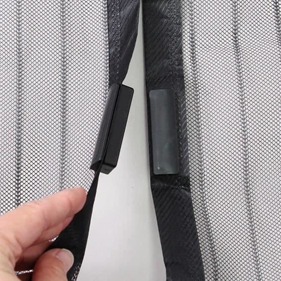 Moustiquaire gardindør magnetisk - H220 cm x L100 cm - Sort polyester