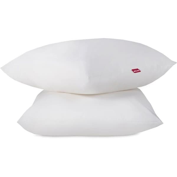ABEIL Sæt af 2 DOBBELT KOMFORT Puder 100% Bomuld 60x60cm Vit