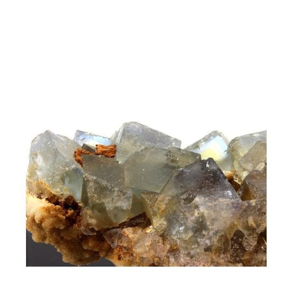 Sten og mineraler. Fluorit. 644,5 øre. Mont-Roc Mine, Tarn, Frankrig..