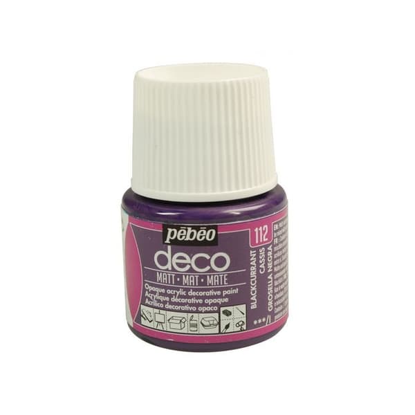 Målning - PEBEO - Dekor - Cassis - Matt - 45 ml Cassis