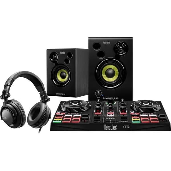 HERCULES DJLEARNING KIT MK2 - Allt-i-ett DJ-kit för att lära sig mixa - Programvara och handledning ingår