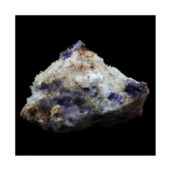 Sten og mineraler. Fluorit + Baryt + Kvarts. 119,0 øre. La Cabaña, Berbes, Asturien, Spanien.