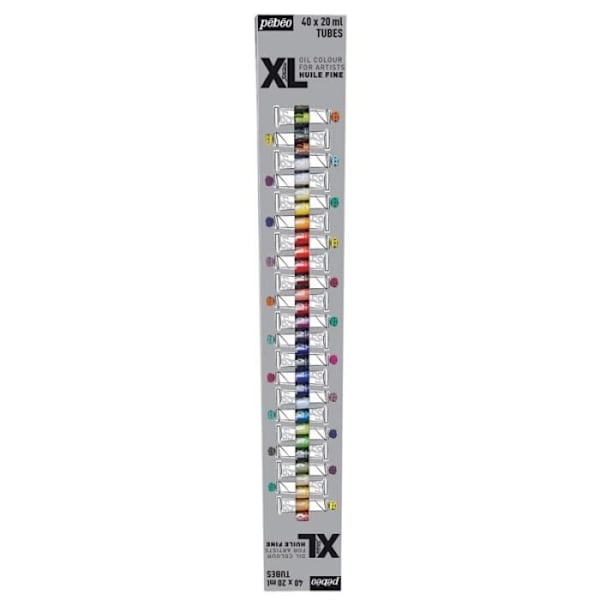 Olie maling - Pébéo - XL 20 ml - Kasse med 40 rør - Mix - Voksen