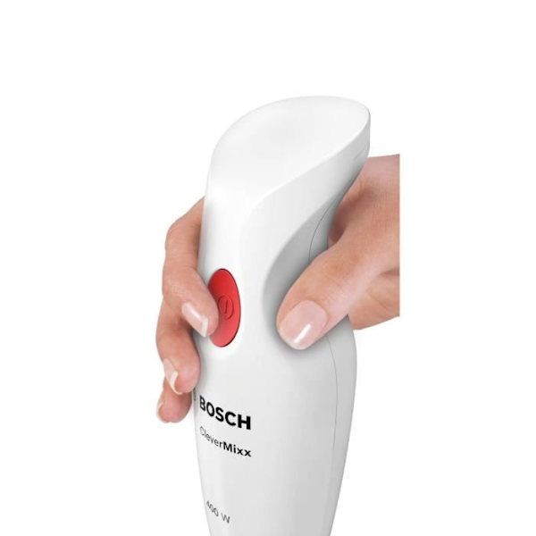 BOSCH MSM14100 CLEVERMIXX sauvasekoitin - 400W, 1 nopeus, muovijalka, sekoituskulho, ergonominen kahva