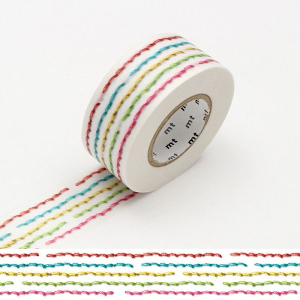 Masking Tape MT 2,5 cm PACK ompelu - sauma Flerfärgad