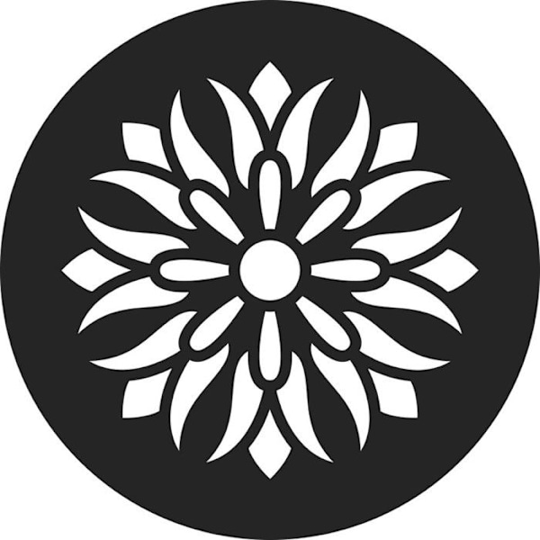 12 runde Blomsterstencils 7 x 7 cm Blå
