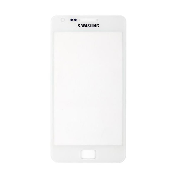 Vitre skærm med hvid front + klæbemiddel til Samsung Galaxy S2 I9100 Vit