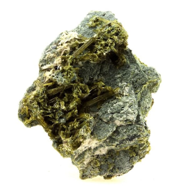 Kivet ja mineraalit. Epidootti. 74,0 ct. Envers de Chamrousse, Belledonne, Isère, Ranska..