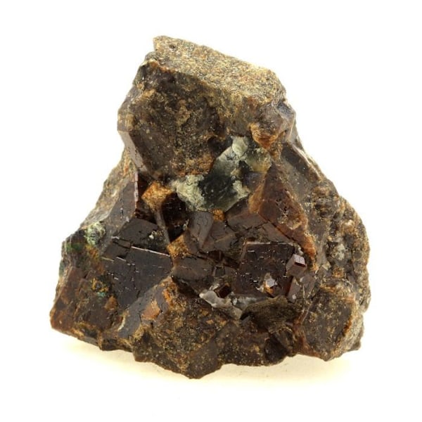 Sten og mineraler. Grossulær granat-Andradite. 197,5 øre. Pyrénées-Orientales, Frankrig.. Röd