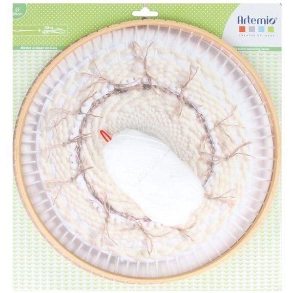 Pyöreä kudontakehys 29 cm Beige