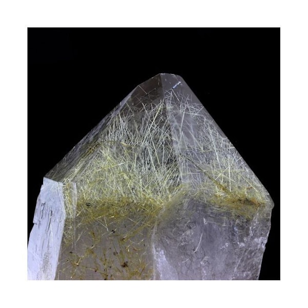 Sten og mineraler. Kvarts + Rutil. 2022,0 ct. Diamantina, Minas Gerais, Brasilien.