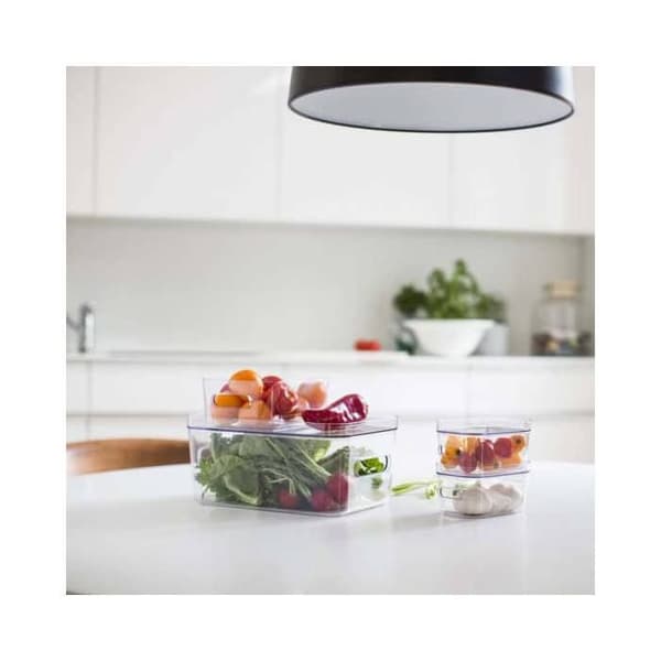 Förvaringsboxlock - SMARTSTORE - Compact S - Transparent - BPA-fri plast - Staplingsbar Transparent