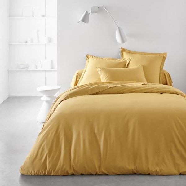 TÄNÄÄN Essential istuva lakana - 140 x 190 cm - 2 henkilöä - 100% tavallista puuvillaa - Ocher Gul