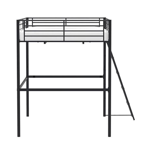 ELIOT metal loftseng - Sort - Base inkluderet - 140 x 200 cm Svart