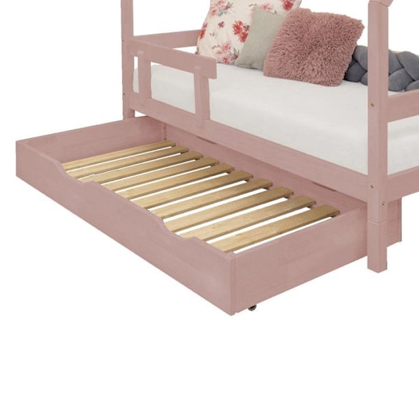 90 x 160 sengeskuffe med BUDDY sengebund - pastel pink Rosa