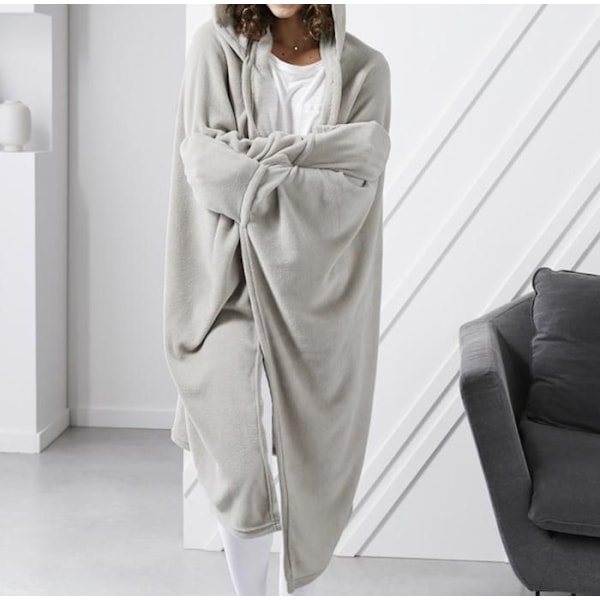 Ruudullinen Pörrö TV - dyyni - 165x115cm - Hihalliset - Huppu - Konepesunkestävä Stål