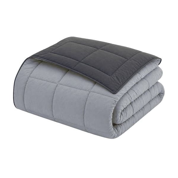 HUDSON - Let Couette Microfiber - 200gr/m2 - Grå & Sølv - 220 x 240 cm Silvergrå