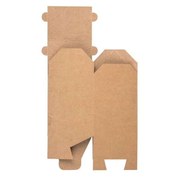 Folding box kit - House - Kraft - 14 x 7,5 x 7,5 cm kastanj