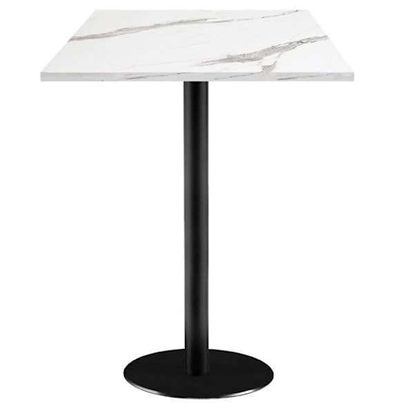 Højt bord 60 x 60 cm - Rom hvid marmor model Vit