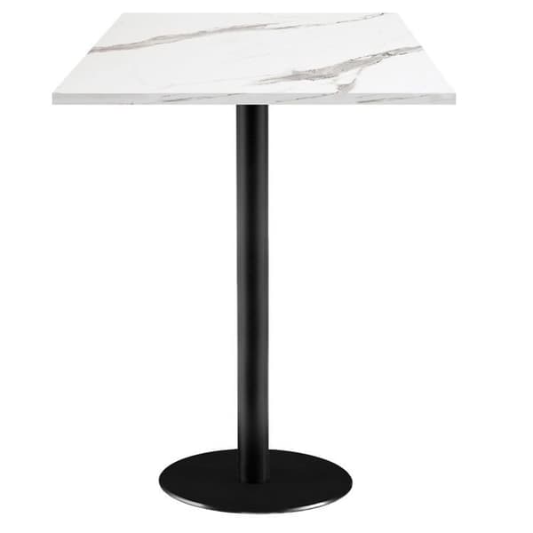 Ståbord 60 x 60 cm - Rom vit marmor modell Vit