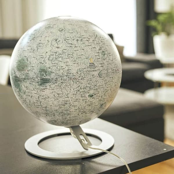 Lysende måne - VÆRKTØJER - Dekoration - Aluminium - Ø30 cm - Halogen Blå