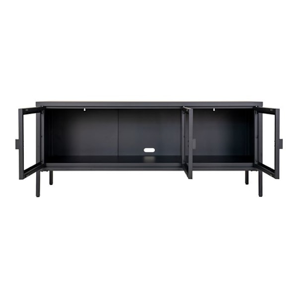 Brisbane Table TV, 3 glasdøre, sort. Svart