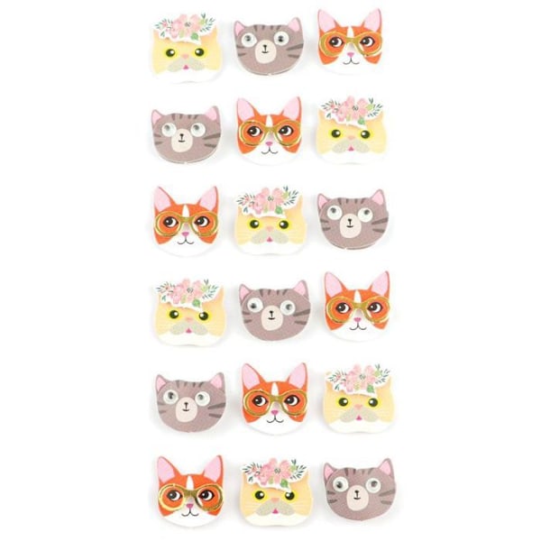 18 minis tarrokat 3D chatit 2 cm Grå