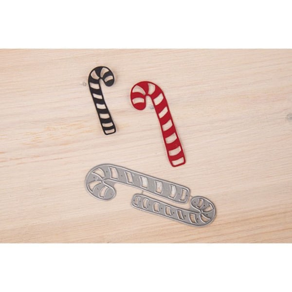 Skärform - Candy canes - 2 st Grå