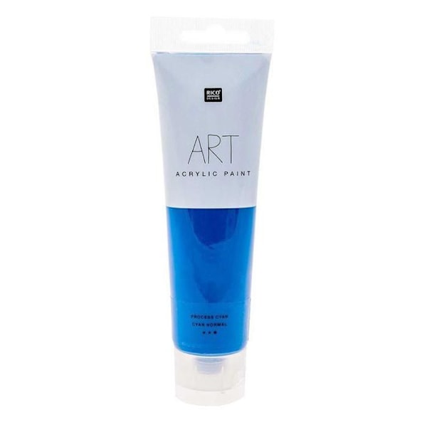 Akrylfärg - Normal cyan - 100 ml Blå
