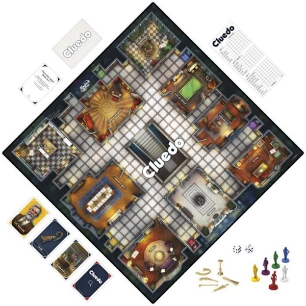 Cluedo Classic, uusi versio, Reflection ja strategialautapeli, 8-vuotiaasta alkaen Flerfärgad