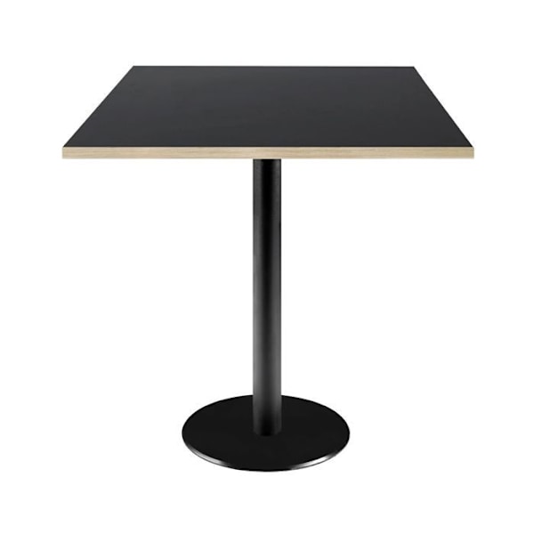 Bord 70 x 70 cm - sort Rom model med trækanter Svart