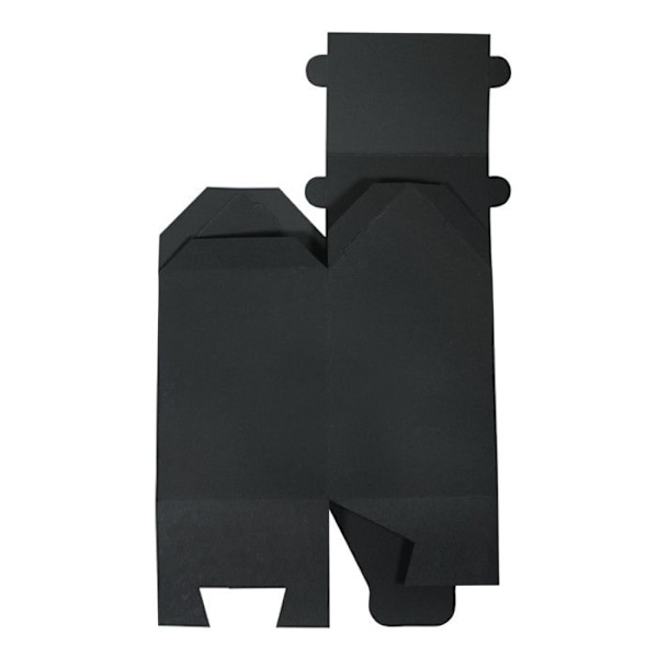 Foldable House Box, black, 7,5x7,5x14cm, kit 6 pieces Svart