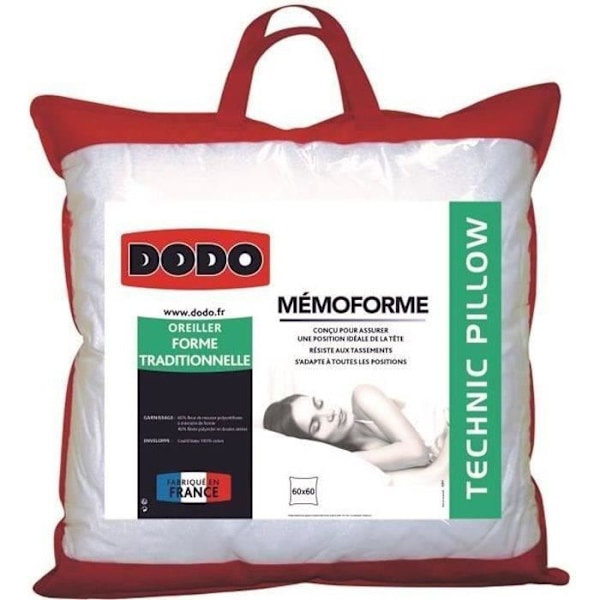 DODO Memoforme memory foam -tyyny - 60 x 60 cm Vit