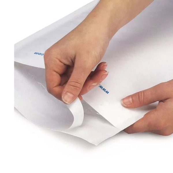 Quiltet papirpose - 22 x 26 cm Vit