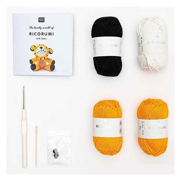 Ricorumi hæklesæt, Tiger - Rico Design Gul