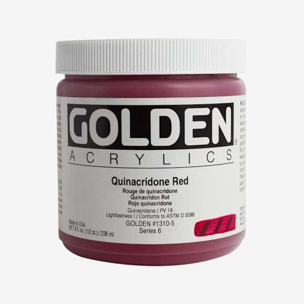 Golden : Heavy Body Acrylic Paint : 236ml : Quinacridone Rød