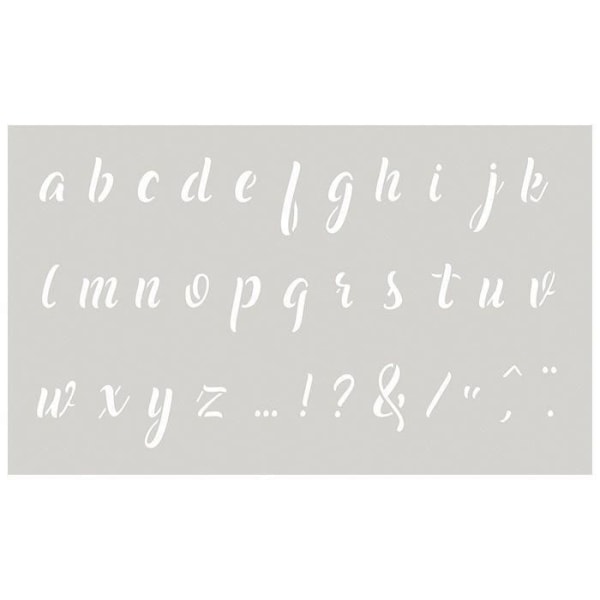 Stencil - Små bokstäver n°2 - Tillverkad i Frankrike