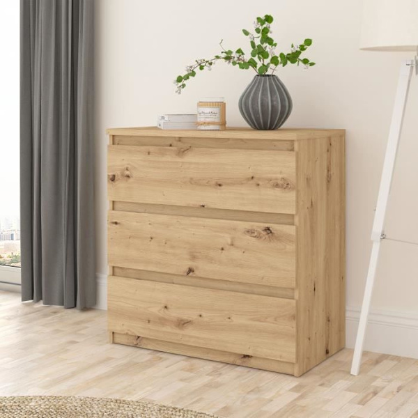 CHELSEA kommode 3 skuffer - L 77,2 x D 42 x H 79,9 cm - Artisan eg indretning hantverkare ek