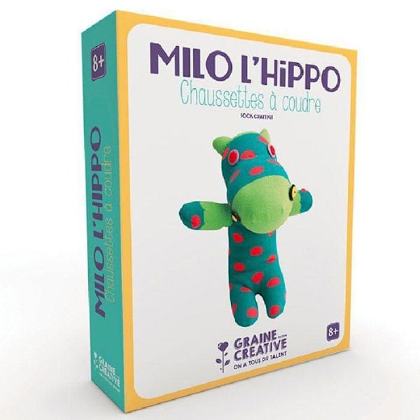Käsitehtävä 8-vuotiaille Hippo-sukat Flerfärgad