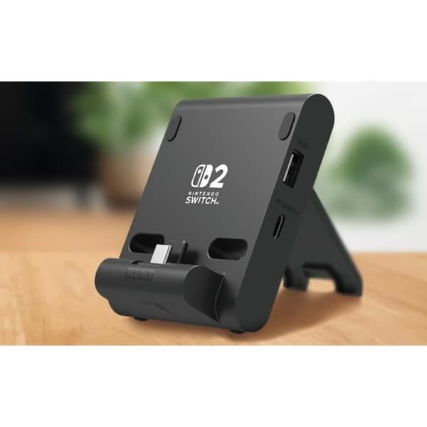 Støtte fleksibel PlayStand - HORI - Nintendo Switch 2 - USB-enheder - Sort Svart