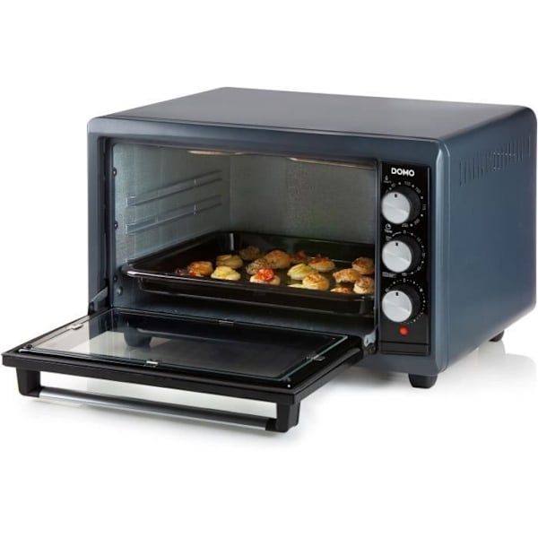 Mini varmluftsugn - DOMO DO518GO - 38 L - Svart - 1300 W - 90 min timer Midnattsblå