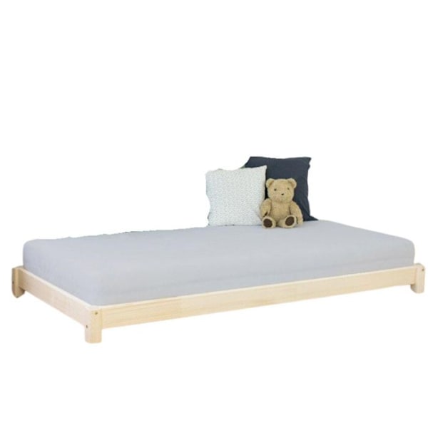 Litet enkelt TEENY 140 x 200 lackat Beige