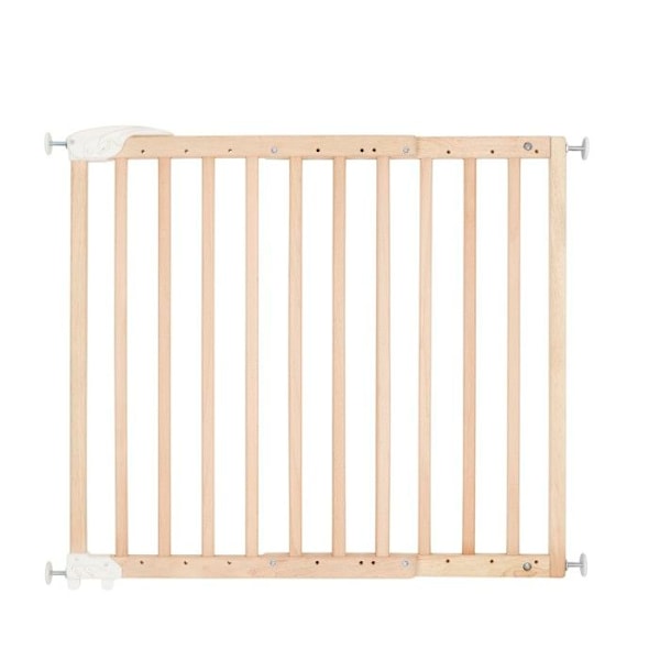 Badabulle Deco Pop Safety Gate - Expanderbar barriär för öppning från 63 till 106 cm - Skruvfäste, naturligt trä naturligt trä